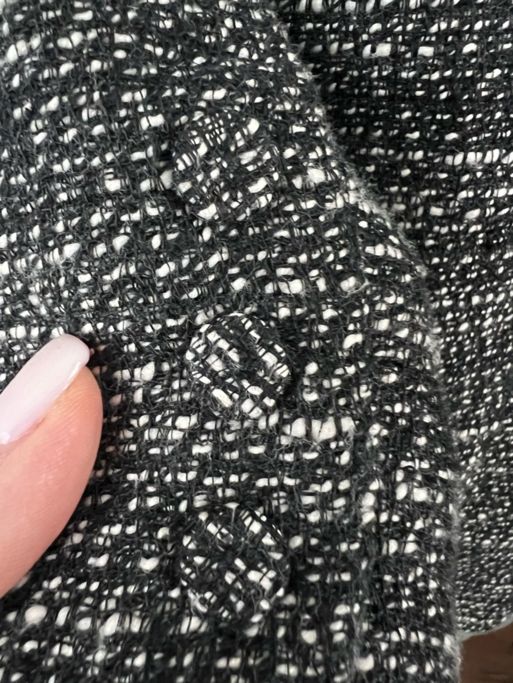 Eileen Fisher Tweed Leather Trim Jacket – Size XS - Picture 7 of 11